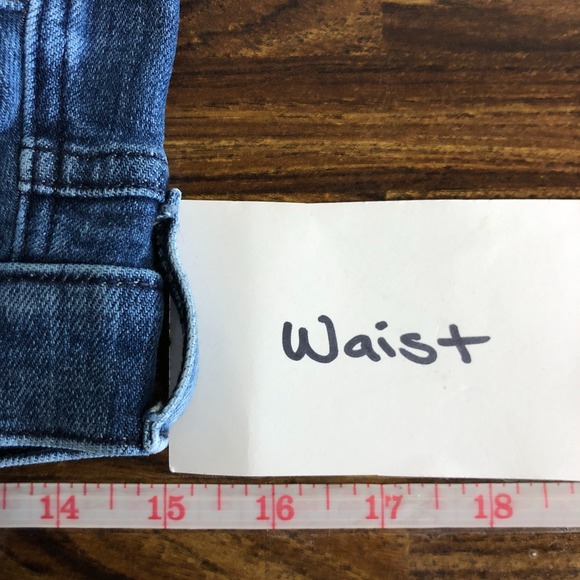 AYR Womens The Pop Jeans Size 29 Short Blue Wash Straight Leg Raw Hem - Picture 13 of 15